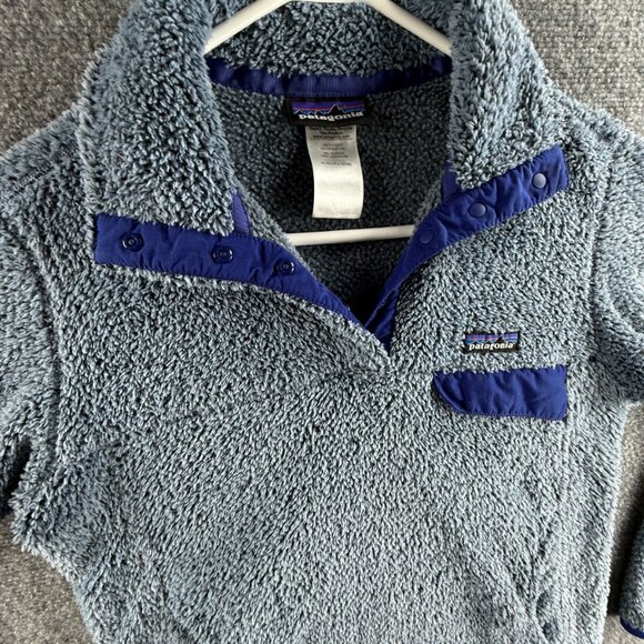 Patagonia Fleece Jacket Women Blue 1/4 Snap Small Soft Pullover Polyester Adult - Picture 3 of 16